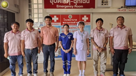 อาสาสมัครฉุกเฉินการแพทย์ (อฉพ.) ฝึกปฏิบัติงานที่โรงพยาบาลพรานกระต่าย